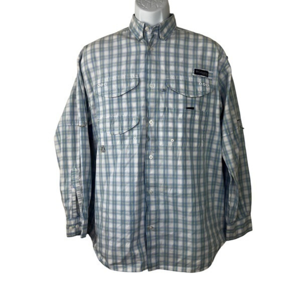 Columbia Men's Fishing Shirt Button Down Size L